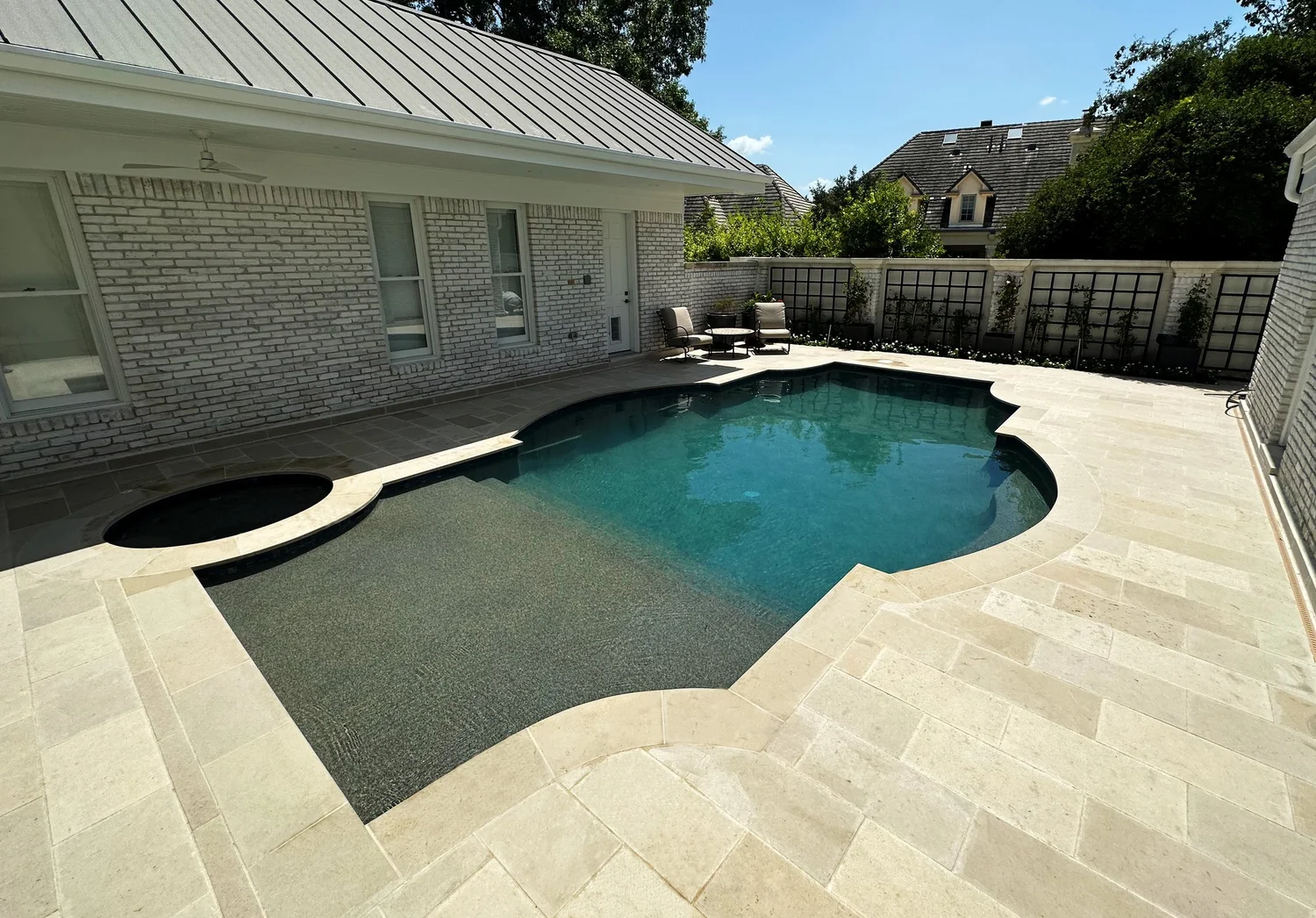 Madere remodel, finished pool after renovation